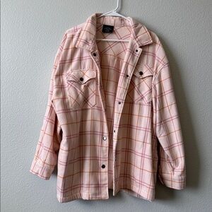 Pink and Orange Plaid Jacket